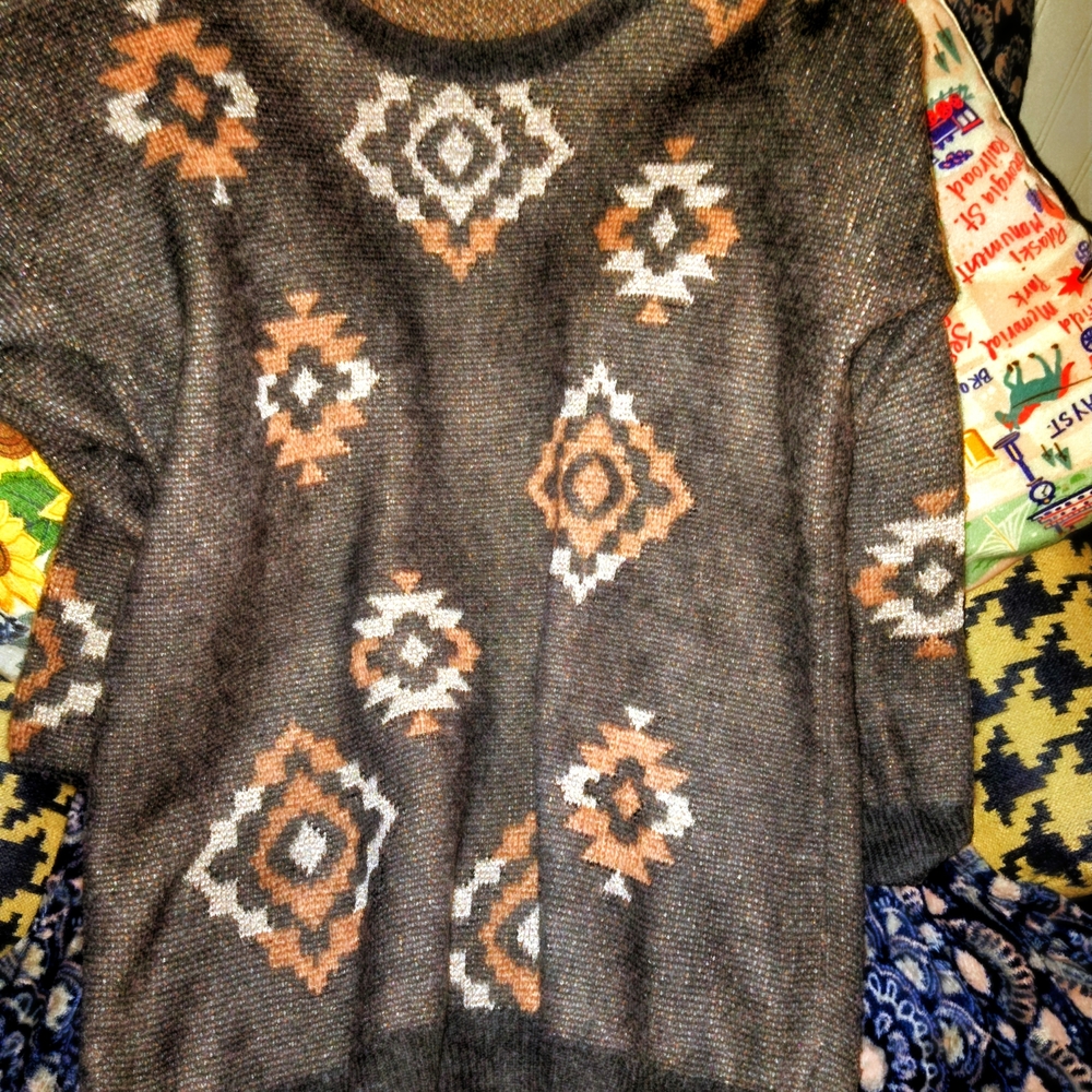 Mossimo Supply Co. XXL Womens Crewneck Knit Sweater in Brown and Gray - Picture 9 of 11